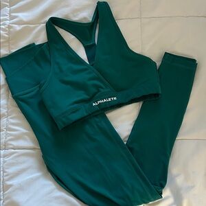 Alphalete Emerald Green Activewear Set